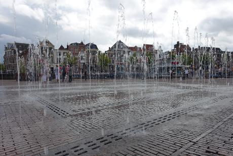 Photo Beestenmarkt in Leiden, View, Neighborhood, square, park