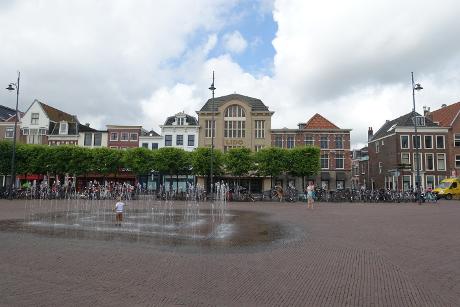 Photo Beestenmarkt in Leiden, View, Neighborhood, square, park