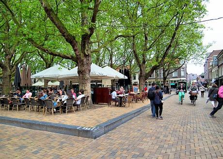 Photo Beestenmarkt in Delft, View, Drink, Diner, Neighborhood